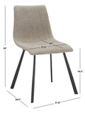 Safavieh Pryer Dining Chair -Set Of 2 Stone Grey Metal DCH3011B-SET2