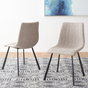 Safavieh Pryer Dining Chair -Set Of 2 Stone Grey Metal DCH3011B-SET2