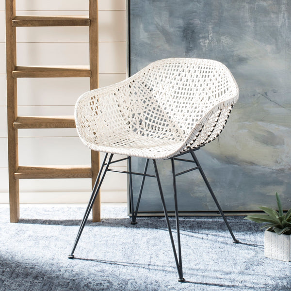 Jadis Leather Woven Dining Chair
