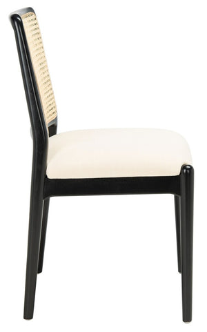 Reinhardt Rattan Dining Chair Black / White Wood DCH8800A-SET2