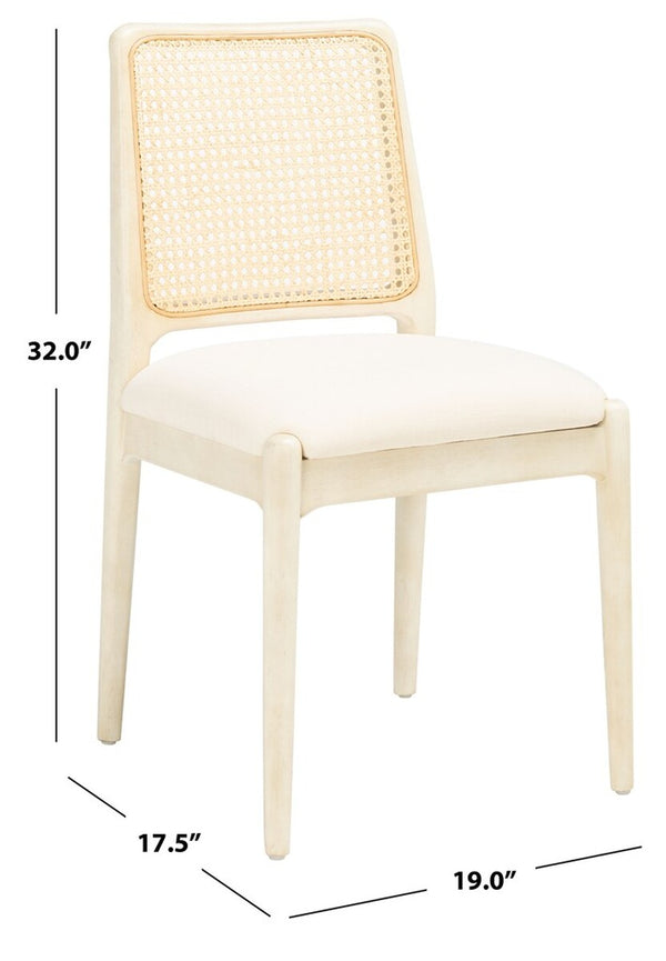 Reinhardt Rattan Dining Chair White / White Wood DCH8800B-SET2