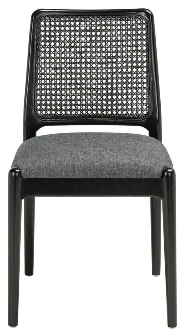 Reinhardt Rattan Dining Chair Black / Grey Wood DCH8800C-SET2