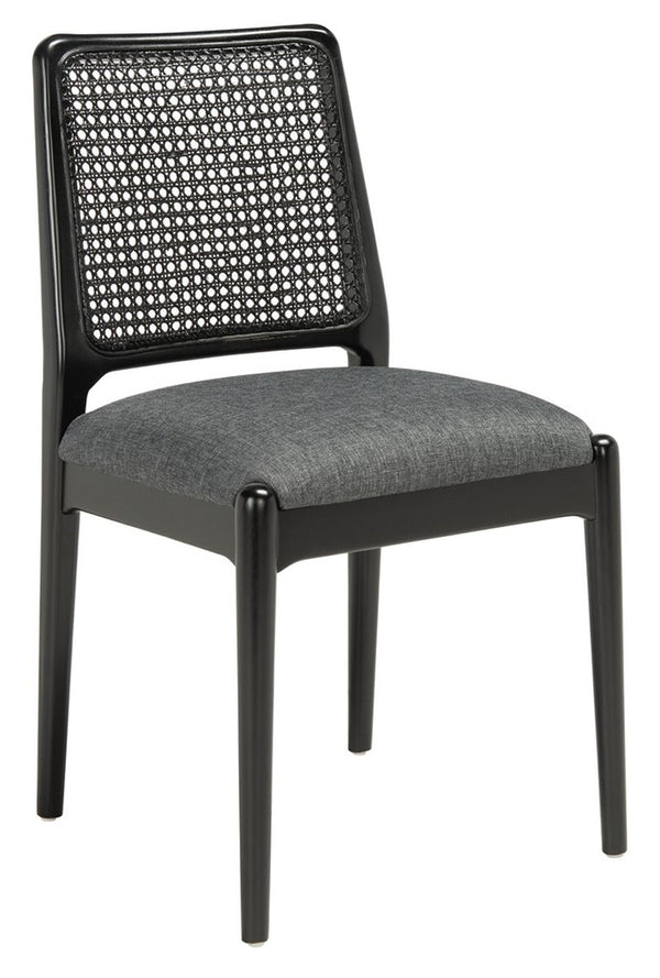 Reinhardt Rattan Dining Chair Black / Grey Wood DCH8800C-SET2