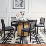 Reinhardt Rattan Dining Chair Black / Grey Wood DCH8800C-SET2