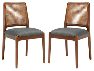 Reinhardt Rattan Dining Chair Brown / Grey Wood DCH8800D-SET2