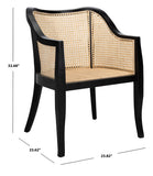 Safavieh Maika Dining Chair Black Natural Wood DCH9500D