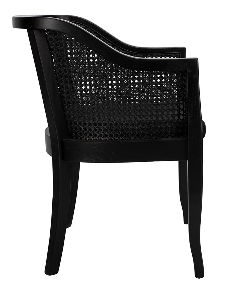 Safavieh Rina Dining Chair Black Wood DCH9501C