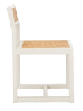 Safavieh Bernice Cane Dining Chair White Natural Wood DCH9502A