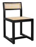 Safavieh Bernice Cane Dining Chair Black Natural Wood DCH9502B