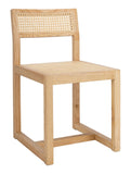 Safavieh Bernice Cane Dining Chair Natural Wood DCH9502C