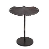 Tomilson Modern Handcrafted Aluminum Frond Leaf Side Table
