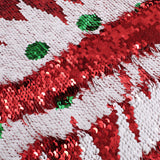 Noble House Texola Glam Sequin Christmas Throw Pillow (Set of 2), Red and White Tree