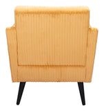 English Elm EE2830 100% Polyester, Plywood, Rubberwood Modern Commercial Grade Accent Chair Yellow, Black 100% Polyester, Plywood, Rubberwood