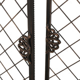 Springer Contemporary Iron Fireplace Screen, Black Brushed Gold Noble House