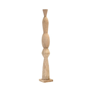 Sagebrook Home Contemporary Wood, 48" Totem Pillar, Brown 17481-02 Brown Mango Wood