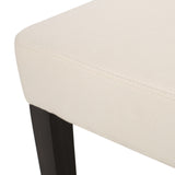 Kuna Contemporary Upholstered Dining Chair, Beige and Espresso Noble House