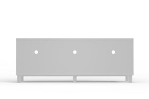 Alpine Furniture Stapleton TV Console, White 2090-10 White Mahogany Solids & Veneer 63.5 x 18 x 24
