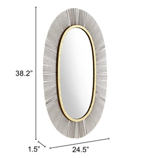 Zuo Modern Juju Iron, MDF, Glass Modern Commercial Grade Mirror Black, Gold Iron, MDF, Glass
