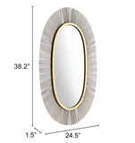 Zuo Modern Juju Iron, MDF, Glass Modern Commercial Grade Mirror Black, Gold Iron, MDF, Glass