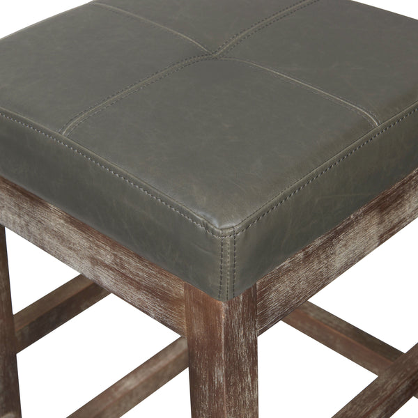 Valencia Backless Bonded Leather Counter Stool with Solid Birch Frame – Perfect for Any Decor Style!