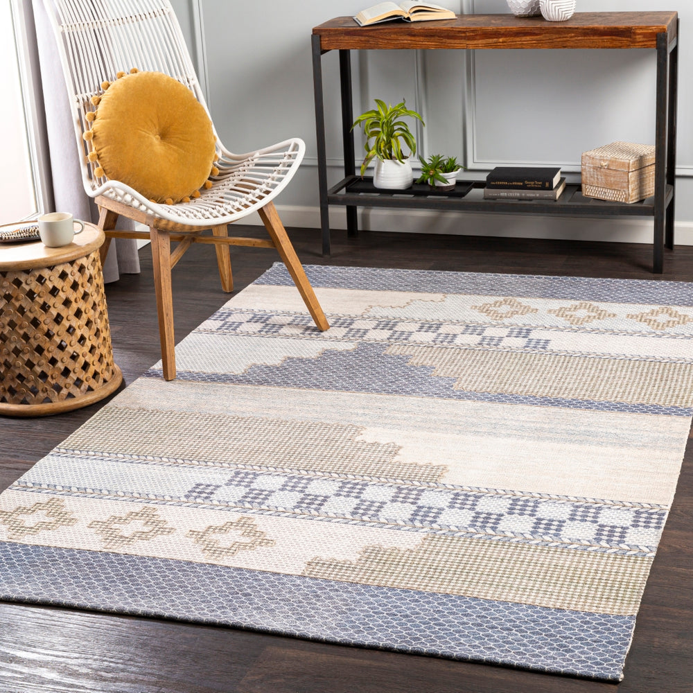 Didim DDM-2300 Global Viscose, Polyester, Cotton Rug DDM2300-268 Taupe, Dark Brown, Charcoal, Cream, Medium Gray, Ivory, Teal 50% Viscose, 40% Polyester, 10% Cotton 2'6" x 8'
