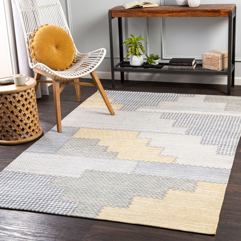 Didim DDM-2302 Global Viscose, Polyester, Cotton Rug DDM2302-268 Taupe, Dark Brown, Charcoal, White, Medium Gray, Tan, Mustard, Olive, Beige 50% Viscose, 40% Polyester, 10% Cotton 2'6" x 8'