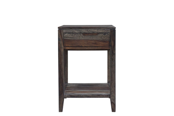 Porter Designs Fall River Solid Sheesham Wood Contemporary End Table Natural 10-117-01-4496