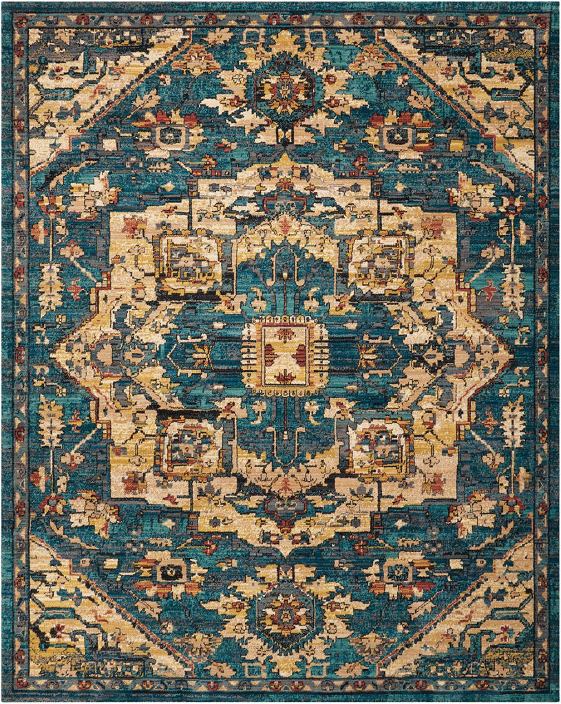 Nourison Nourison 2020 NR206 Persian Machine Made Loomed Indoor Area Rug Teal 8' x 10'6" 99446358912