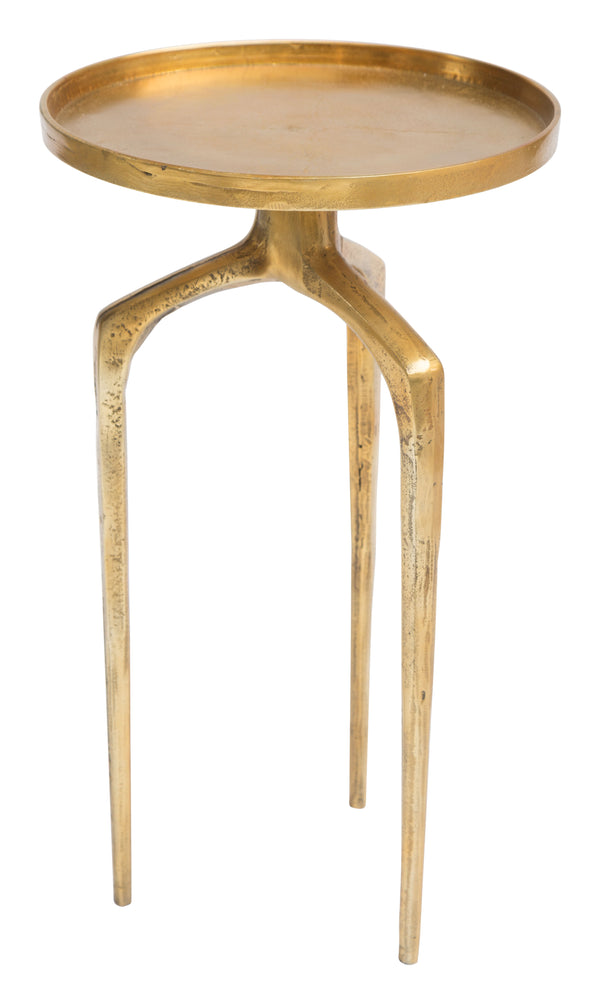 Zuo Modern Set Aluminum Modern Commercial Grade Accent Table Set Antique Gold Aluminum