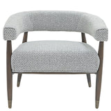 Contemporary Wood, Eclectic Accent Chair, Gray