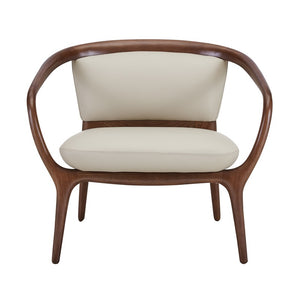 VIG Furniture Modrest Deana - Mid Century Beige + Walnut Accent Chair VGCSLC-20093-WHT-CH