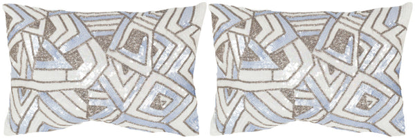 Ricci Pillows - Set of 2 Luxe Deco-Inspired Embellished Cushions for Glamorous Home Decor Style