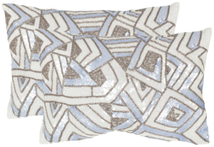 Ricci Pillows - Set of 2 Luxe Deco-Inspired Embellished Cushions for Glamorous Home Decor Style