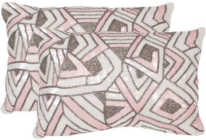 Ricci Pillows - Set of 2 Luxe Deco-Inspired Embellished Cushions for Glamorous Home Decor Style