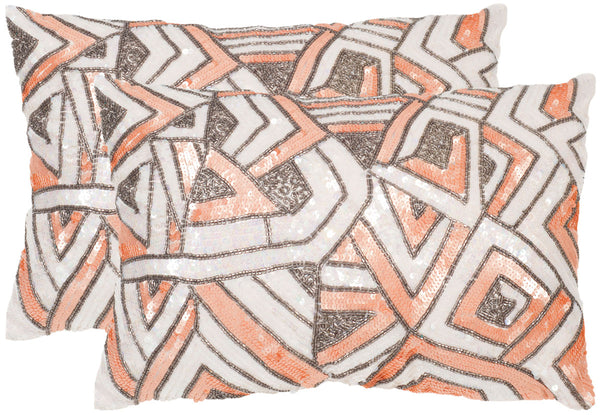 Ricci Pillows - Set of 2 Luxe Deco-Inspired Embellished Cushions for Glamorous Home Decor Style