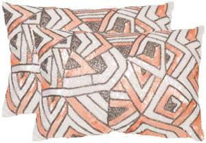 Ricci Pillows - Set of 2 Luxe Deco-Inspired Embellished Cushions for Glamorous Home Decor Style