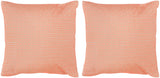 Safavieh Box Stitch  Pillow -Set Of 2 Neon Tangerine Poly Dupion DEC453C-1220-SET2