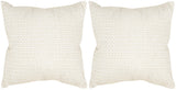 Safavieh Box Stitch  Pillow -Set Of 2 White Gold Poly Dupion DEC453D-1220-SET2