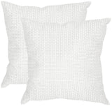 Safavieh Box Stitch  Pillow -Set Of 2 Silver Poly Dupion DEC453E-1220-SET2