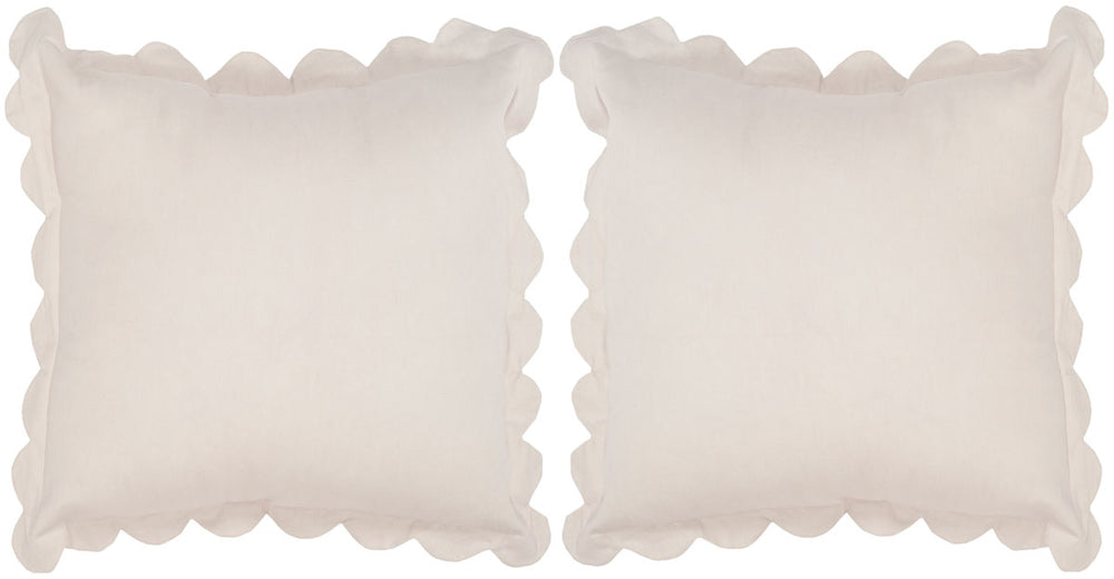 Safavieh Pinafore  Pillow -Set Of 2 Antique White Cotton  DEC457A-2020-SET2