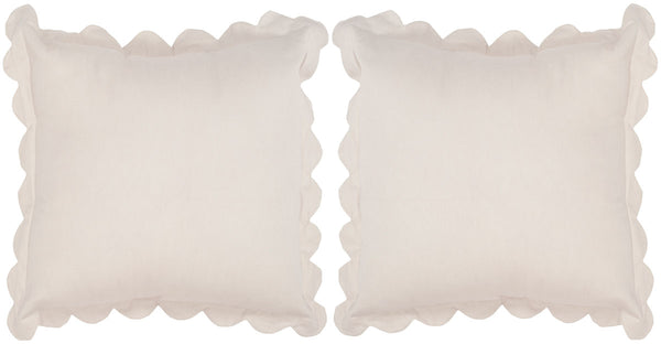 Safavieh Pinafore  Pillow -Set Of 2 Antique White Cotton  DEC457A-2020-SET2