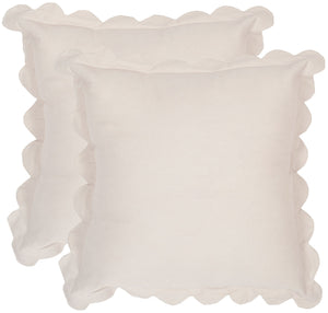 Safavieh Pinafore  Pillow -Set Of 2 Antique White Cotton  DEC457A-2020-SET2