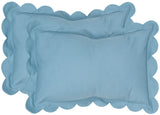 Safavieh Pinafore  Pillow -Set Of 2 Wedgwood Blue Cotton  DEC457B-1220-SET2