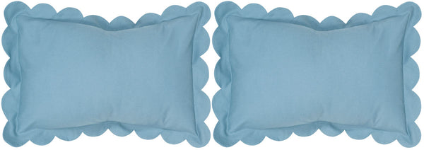 Safavieh Pinafore  Pillow -Set Of 2 Wedgwood Blue Cotton  DEC457B-1220-SET2