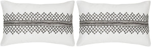 Safavieh Gossamer Metals  Pillow -Set Of 2 Gunmetal 100% Cotton DEC470A-1220-SET2