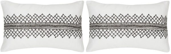 Safavieh Gossamer Metals  Pillow -Set Of 2 Gunmetal 100% Cotton DEC470A-1220-SET2