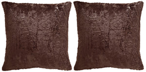 Safavieh Kiki  Pillow -Set Of 2 Dark Truffle 100% Polyester DEC753B-2020-SET2