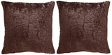 Safavieh Kiki  Pillow -Set Of 2 Dark Truffle 100% Polyester DEC753B-2020-SET2