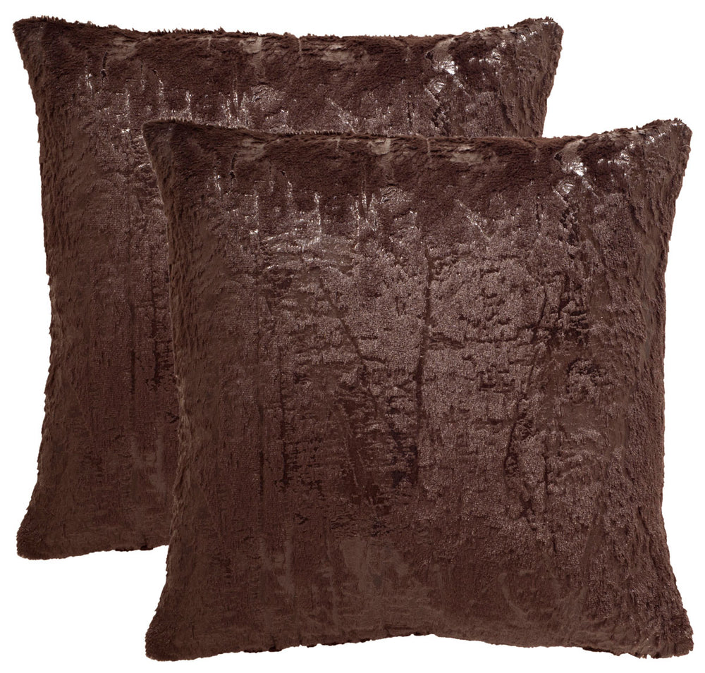 Safavieh Kiki  Pillow -Set Of 2 Black Opium 100% Polyester DEC753A-2424-SET2