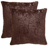 Safavieh Kiki  Pillow -Set Of 2 Dark Truffle 100% Polyester DEC753B-2020-SET2